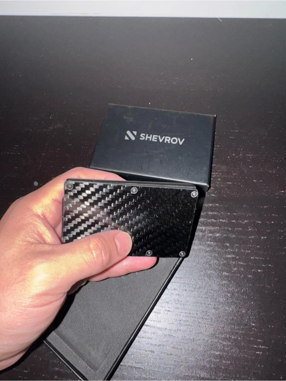 Shevrov Carbon Fiber Slim Wallet - Black